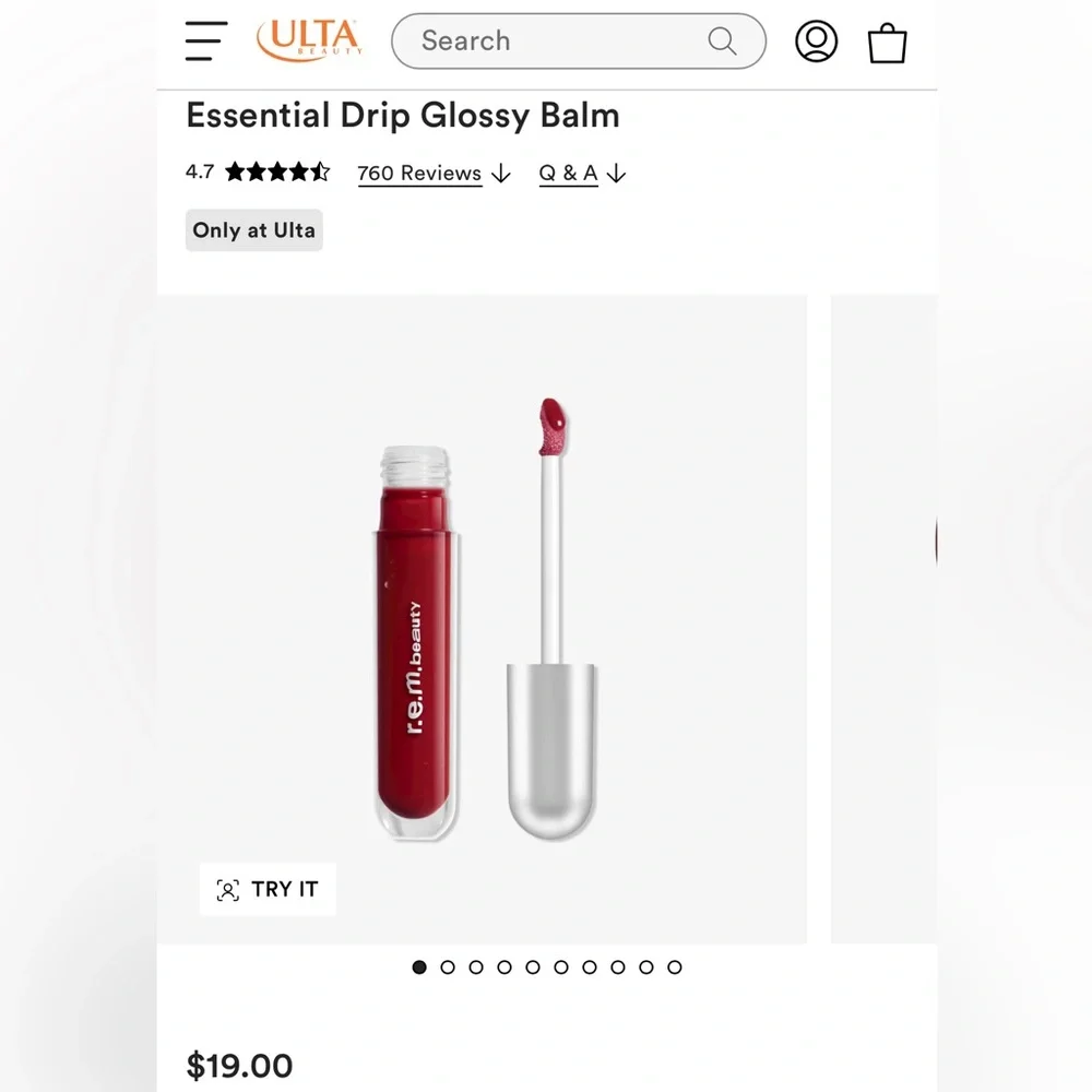 NIB r.e.m. beauty Essential Drip Glossy Balm - Cherry Cola